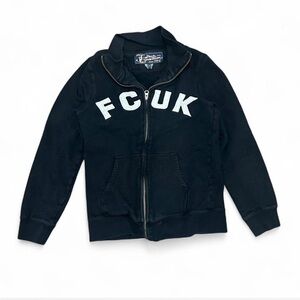 French Connection Navy Blue Zip Hoodie